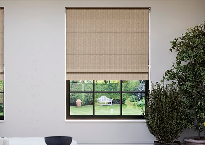 Laguna Weave, Orange Spice - Twist&Fit Roman Blind - Image 3